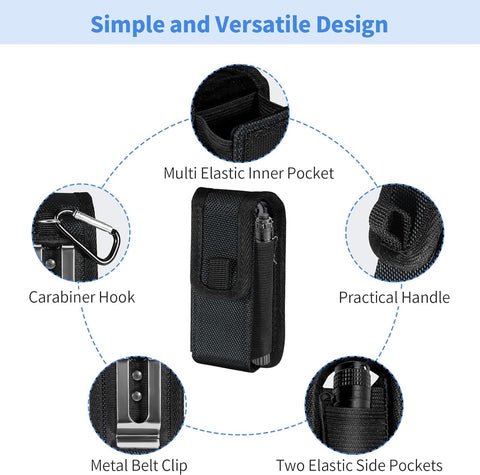 Kenobee Multitool Sheath EDC Pouch Compatible with Leatherman Wave Plus Wingman Surge Rebar, Multi-Purpose Belt Clip Tool Holder Bag, Utility Tactical Waist Pack Camping Hiking Pocket Organizer Case