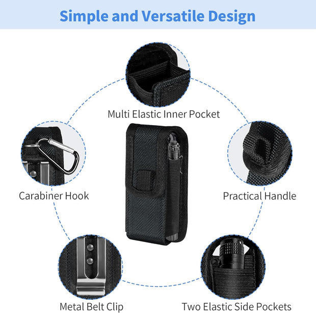 Kenobee Multitool Sheath EDC Pouch Compatible with Leatherman Wave Plus Wingman Surge Rebar, Multi-Purpose Belt Clip Tool Holder Bag, Utility Tactical Waist Pack Camping Hiking Pocket Organizer Case
