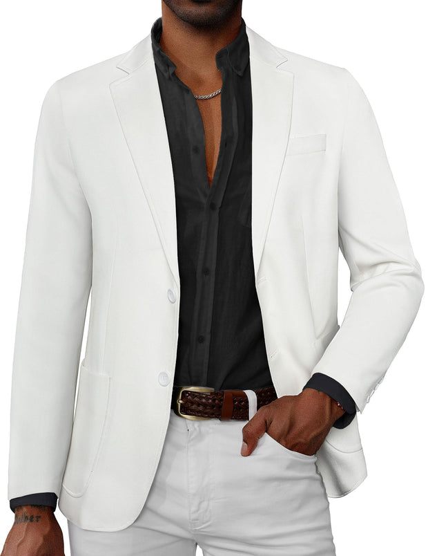 GRACE KARIN Men's Casual Blazer Suit Jackets 2 Button Lightweight Sport Coats