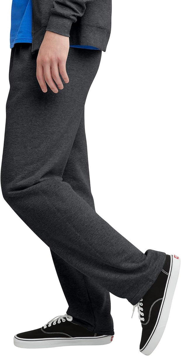Hanes, EcoSmart Fleece Sweats for Men, Open Bottom Sweatpants, 30.5"