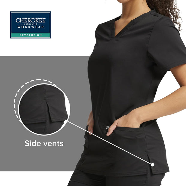Cherokee Medical Women's Scrub Top V-Neck with 3 Pockets & Soft Fabric WW620