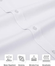 Alimens & Gentle Slim Fit Mens Dress Shirts Long Sleeve Dress Shirts for Men Stain Sheild Button Down Shirt Men Big