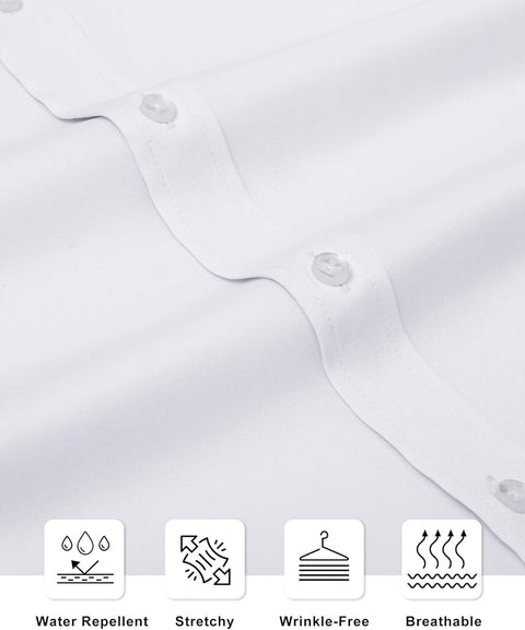 Alimens & Gentle Slim Fit Mens Dress Shirts Long Sleeve Dress Shirts for Men Stain Sheild Button Down Shirt Men Big