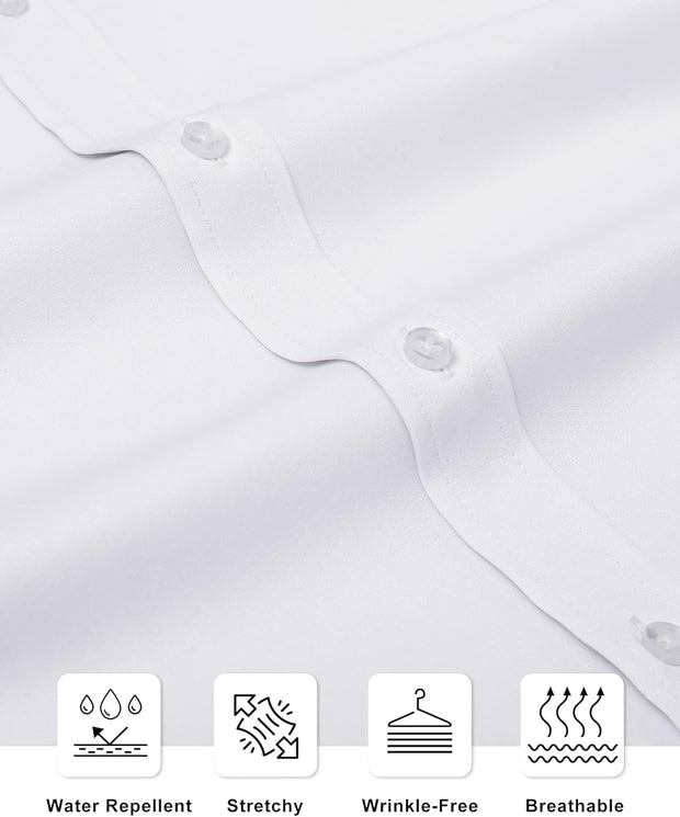 Alimens & Gentle Slim Fit Mens Dress Shirts Long Sleeve Dress Shirts for Men Stain Sheild Button Down Shirt Men Big