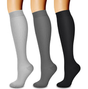 Laite Hebe 3 Pack Medical Compression Sock-Compression Sock for Women and Men-Best for Running,Nursing,Sports
