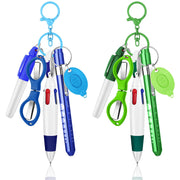 12 pcs Nurse Pen Set Two Colors Pink Purple Include Permanent Marker Pen Pen Lights for Nurses Retractable Ballpoint Pen Nursing Keychain Clip Foldable Scissors LED Flashlight Keychain for Nurses