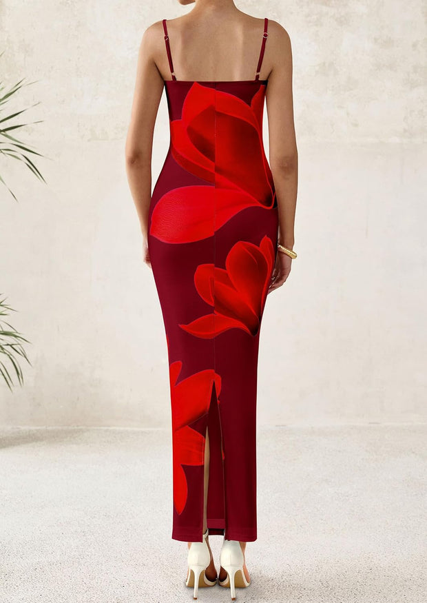 PRETTYGARDEN Womens Floral Maxi Dress Summer 2025 Sexy Spaghetti Strap Slip Bodycon Mesh Beach Vacation Dresses