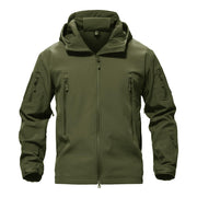 TACVASEN Men's Special Ops Military Tactical Rain Jackets Winter Warm Fleece Softshell Hooded Raincoat Snowboard