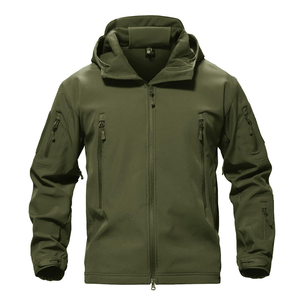 TACVASEN Men's Special Ops Military Tactical Rain Jackets Winter Warm Fleece Softshell Hooded Raincoat Snowboard