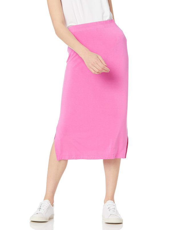 Amazon Essentials Women's Pull-On Knit Midi Skirt (Available in Plus Size)