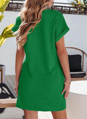 EVALESS Womens Summer Dresses Fashion 2025 Short Sleeve Spring Mini Dress Casual Beach Vacation Clothes Dresses