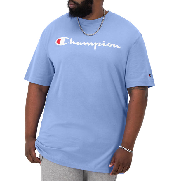 Champion Men's T-Shirt, Classic Graphic T-Shirt, Soft and Comfortable T-Shirts for Men, Script Logo (Reg. or Big & Tall)