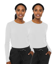 Med Couture Women's Underscrub Top Long Sleeve Performance Knit Tee, 360° Stretch, Lightweight & Ultra Soft Fabric - MC8499
