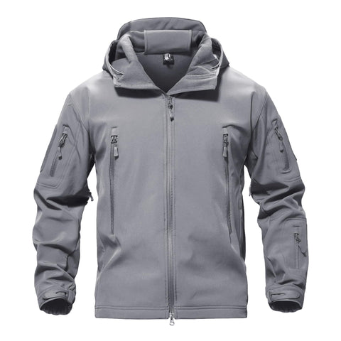 TACVASEN Men's Special Ops Military Tactical Rain Jackets Winter Warm Fleece Softshell Hooded Raincoat Snowboard