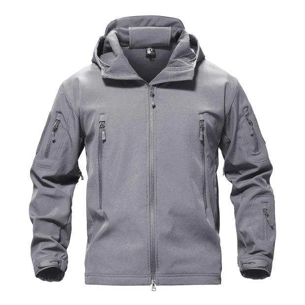 TACVASEN Men's Special Ops Military Tactical Rain Jackets Winter Warm Fleece Softshell Hooded Raincoat Snowboard