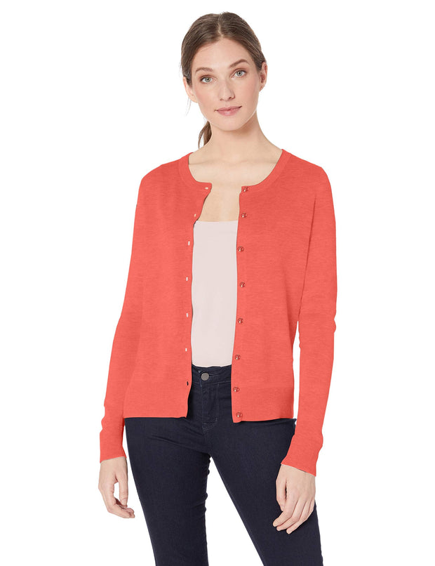 Amazon Essentials Women's Lightweight Crewneck Cardigan Sweater (Available in Plus Size)