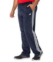 adidas Men's Essentials Warm-up Open Hem 3-stripes Tracksuit Bottoms, Black-white,