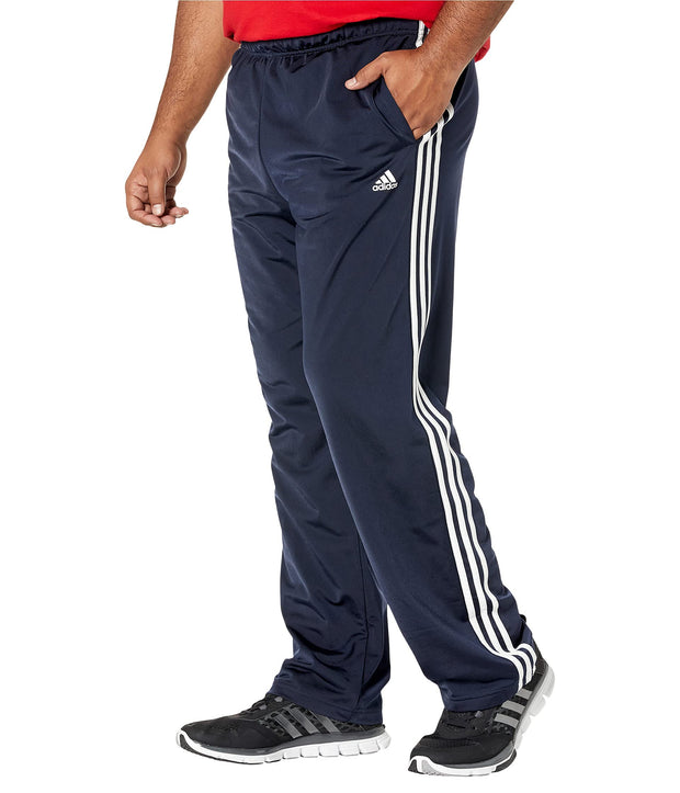 adidas Men's Essentials Warm-up Open Hem 3-stripes Tracksuit Bottoms, Black-white,