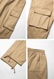 THWEI Mens Cargo Pants Casual Joggers Athletic Pants Cotton Loose Straight Sweatpants