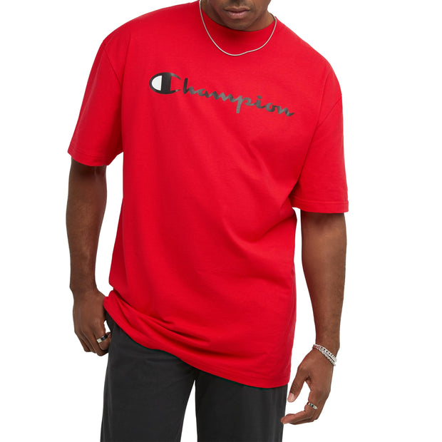 Champion Men's T-Shirt, Classic Graphic T-Shirt, Soft and Comfortable T-Shirts for Men, Script Logo (Reg. or Big & Tall)