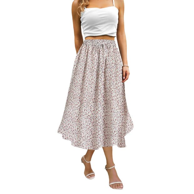 Maxi Skirts for Women with Pockets Long Midi Length Casual Skirt for Beach Party Holiday