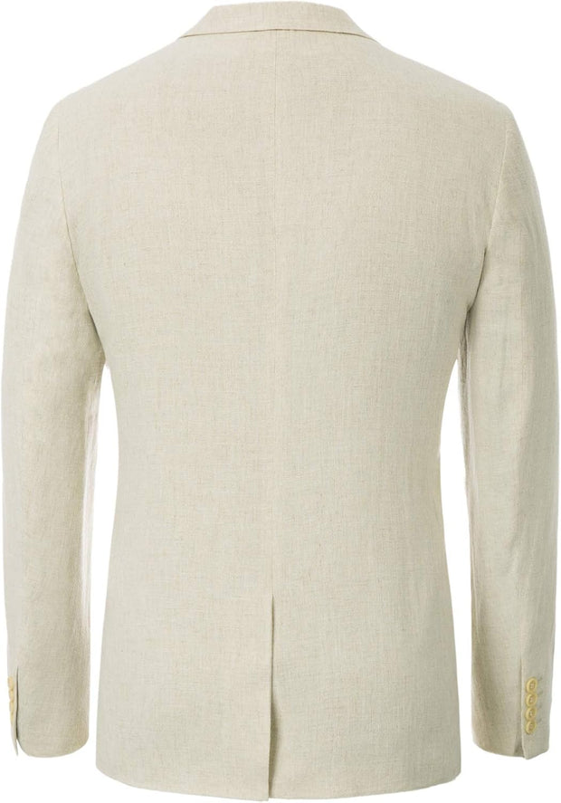 PJ Paul Jones Men's Slim Fit Lightweight Linen Jacket Tailored Blazer Sport Coat