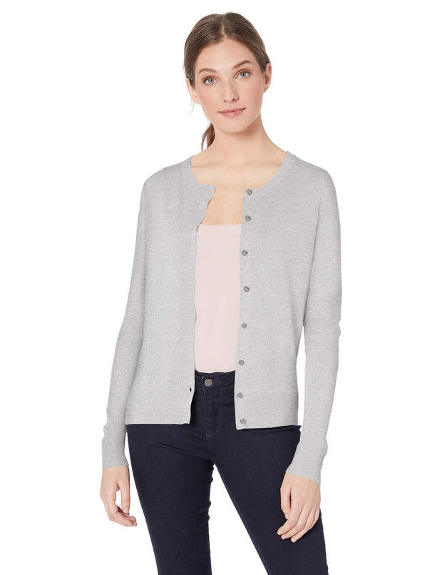 Amazon Essentials Women's Lightweight Crewneck Cardigan Sweater (Available in Plus Size)