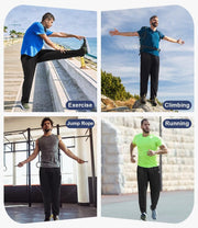 5 Pack Mens Sweatpants Open Bottom Joggers for Men with Zip Pockets Loose Fit Mesh Athletic Pants for Running,Casual