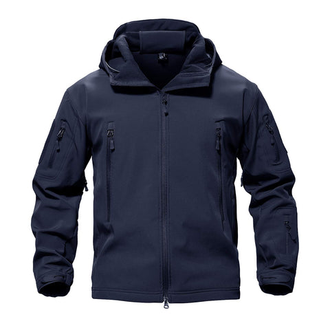 TACVASEN Men's Special Ops Military Tactical Rain Jackets Winter Warm Fleece Softshell Hooded Raincoat Snowboard