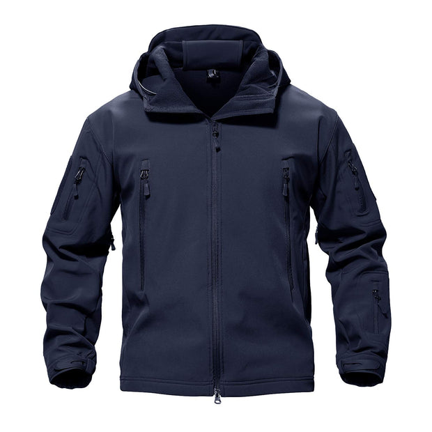 TACVASEN Men's Special Ops Military Tactical Rain Jackets Winter Warm Fleece Softshell Hooded Raincoat Snowboard