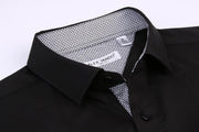 Alex Vando Mens Dress Shirts 4-Way Stretch Wrinkle Free Regular Fit Short Sleeve Men Button Down Shirt