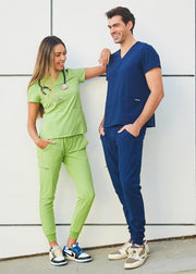Dagacci Medical Uniform Women and Men Unisex 4-Way Stretch Jogger Scrub Set