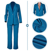 HuiSiFang Womens Fall Fashion 2 Piece Blazer Sets Open Front Blazers and Slim Fit Pants Suits Set