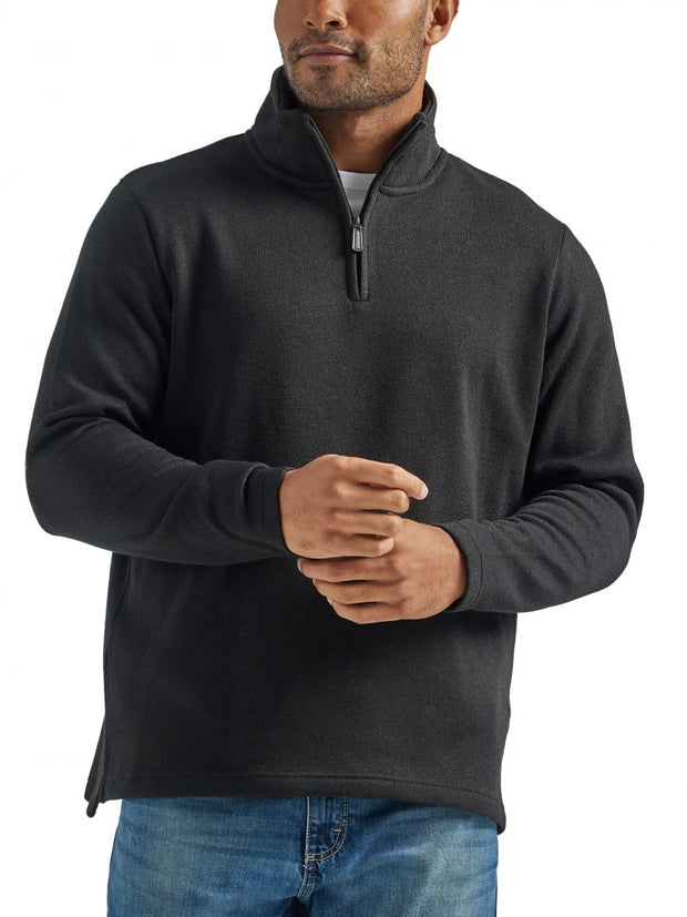 Wrangler Authentics Men's Long Sleeve Fleece Quarter-Zip Sweater
