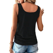Womens Tank Tops, 2 Pack Summer Tank Tops for Women 2025, Sleeveless U Neck Loose Button Casual Henley Tops Shirts