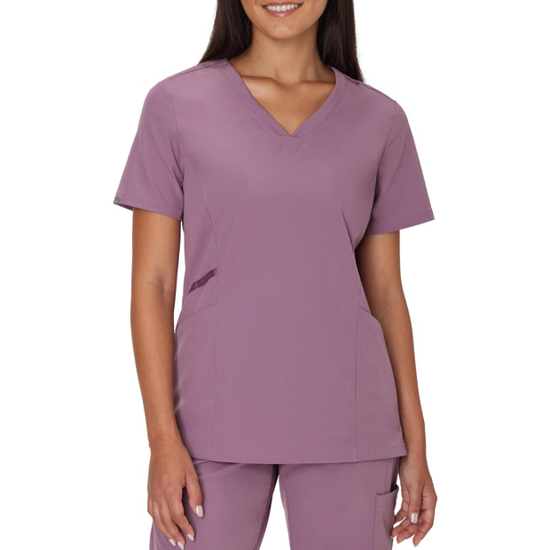 Hanes Women's Scrubs Healthcare Top, Moisture-Wicking Stretch Scrub Shirts, Ribbed Side Panels