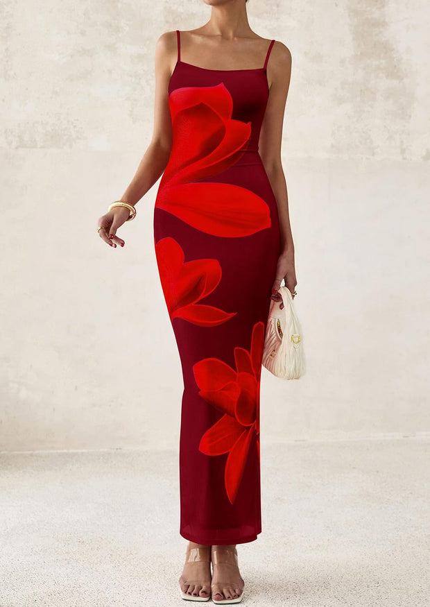 PRETTYGARDEN Womens Floral Maxi Dress Summer 2025 Sexy Spaghetti Strap Slip Bodycon Mesh Beach Vacation Dresses