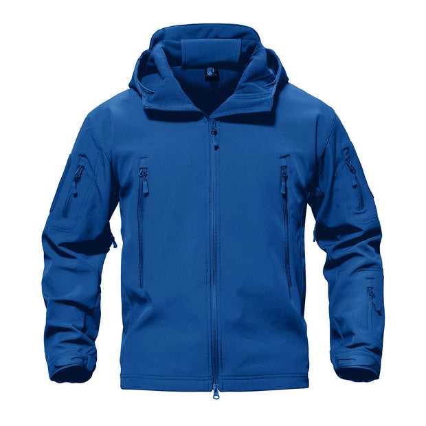 TACVASEN Men's Special Ops Military Tactical Rain Jackets Winter Warm Fleece Softshell Hooded Raincoat Snowboard