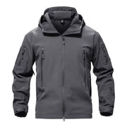 TACVASEN Men's Special Ops Military Tactical Rain Jackets Winter Warm Fleece Softshell Hooded Raincoat Snowboard