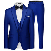 MAGE MALE Men's 3 Pieces Suit Elegant Solid One Button Slim Fit Single Breasted Party Blazer Vest Pants Set