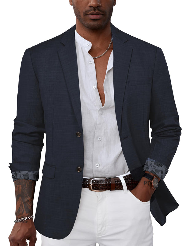GRACE KARIN Men's Casual Blazer Suit Jackets 2 Button Lightweight Sport Coats