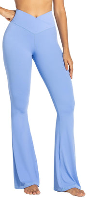 Sunzel Flare Leggings, Crossover Yoga Pants with Tummy Control, High-Waisted and Wide Leg