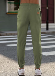 JMIERR Mens Casual Joggers Pants - Cotton Drawstring Chino Cargo Pants Hiking Outdoor Twill Track Jogging Sweatpants Pants