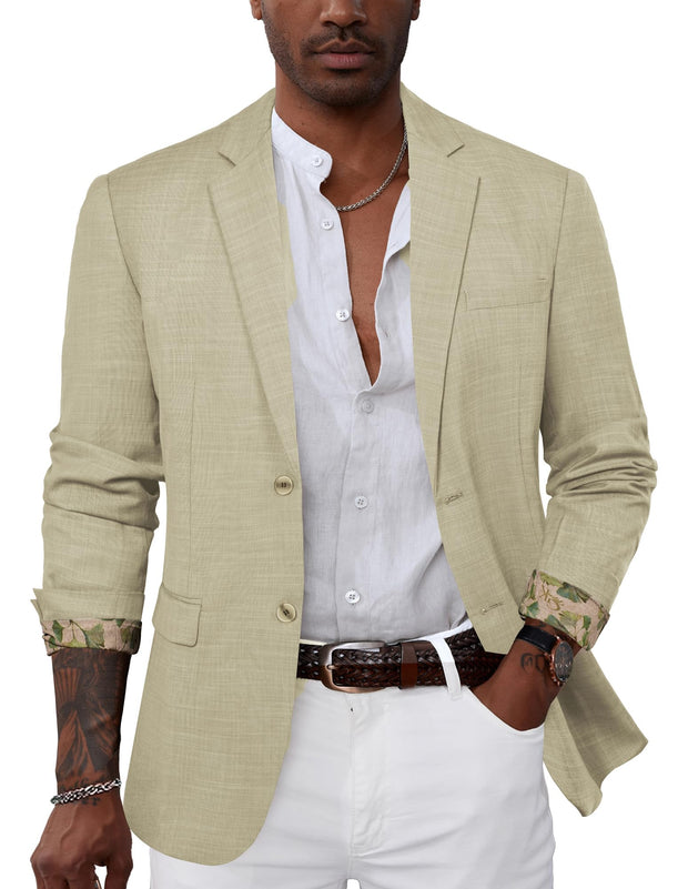 GRACE KARIN Men's Casual Blazer Suit Jackets 2 Button Lightweight Sport Coats