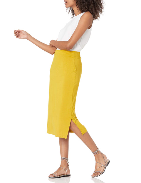 Amazon Essentials Women's Pull-On Knit Midi Skirt (Available in Plus Size)