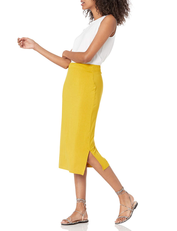 Amazon Essentials Women's Pull-On Knit Midi Skirt (Available in Plus Size)