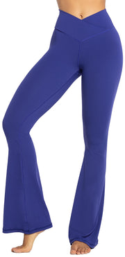 Sunzel Flare Leggings, Crossover Yoga Pants with Tummy Control, High-Waisted and Wide Leg