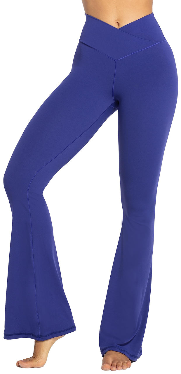 Sunzel Flare Leggings, Crossover Yoga Pants with Tummy Control, High-Waisted and Wide Leg