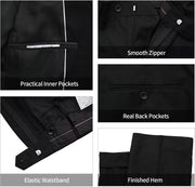 WEEN CHARM Men's Suits Slim Fit,3 Piece Suit for Men,2 Button Blazer Jacket Vest Pants with Tie,Men Tuxedo Suit Set