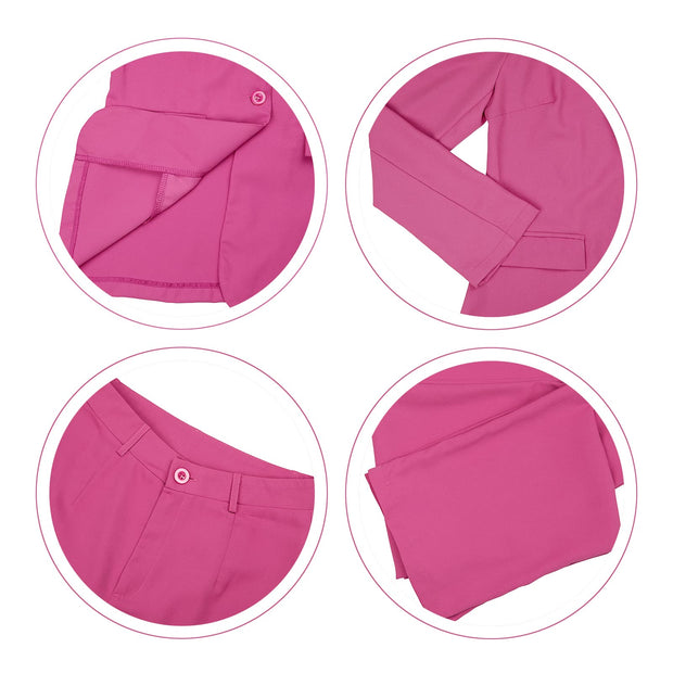 HuiSiFang Womens Fall Fashion 2 Piece Blazer Sets Open Front Blazers and Slim Fit Pants Suits Set